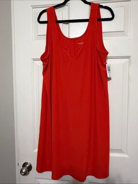 Torrid Bright Pumpkin Orange Ribbed Mini Dress